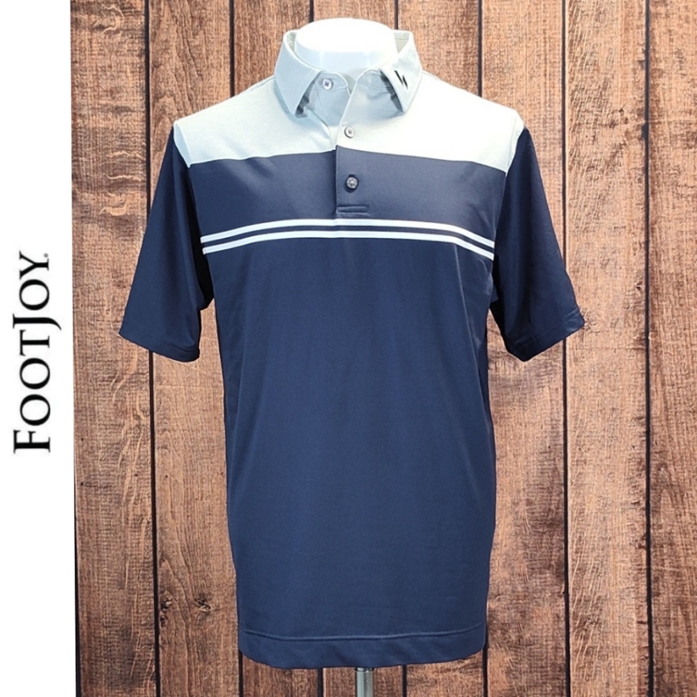 Naples 12th Annual Golf Blue White and Gray Men's Polo